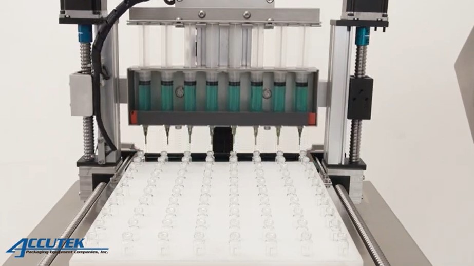 Automatic Precision Mini Dose Filling/Dispensing Machine - Accu-Doser - Accutek Packaging Equipment
