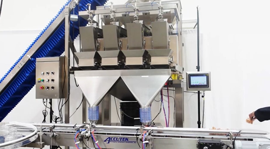 Vibratory Weigh Filler -  Automatic Net Weight Filling Machine - Accutek Packaging Equipment