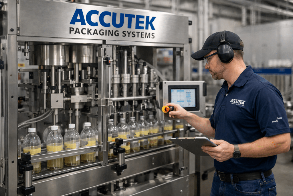 Accutek Engineer Testing Packaging Machine for California Manufacturers