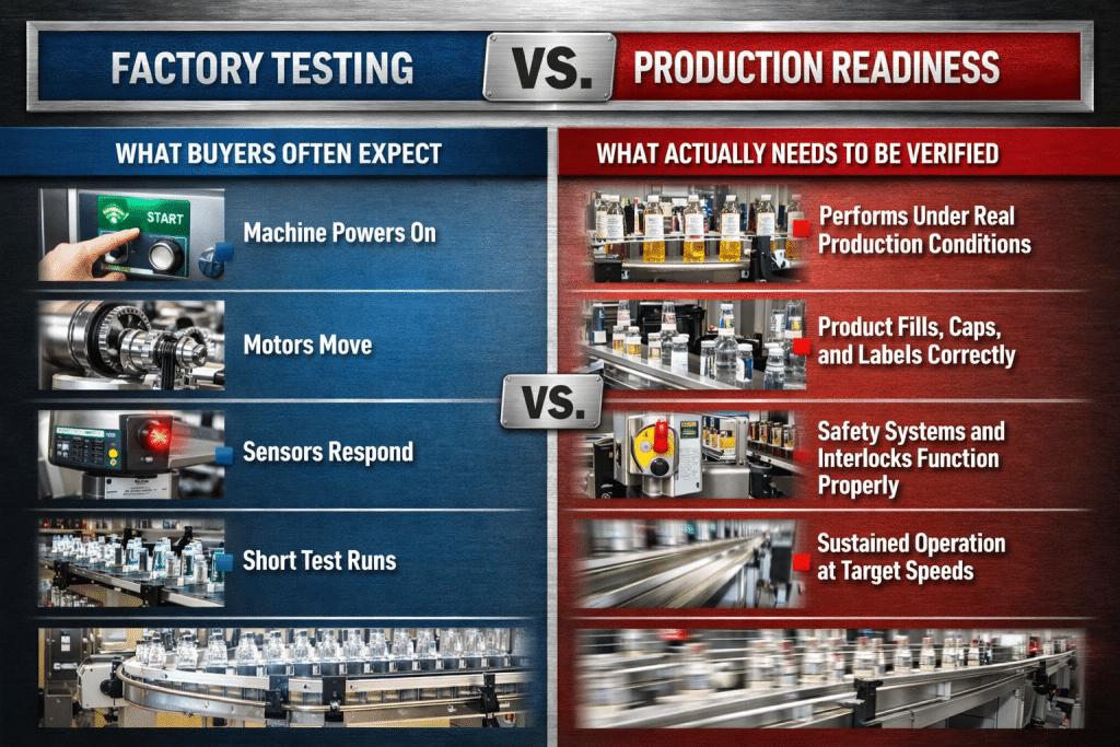 Factory Testing vs. Production Readiness