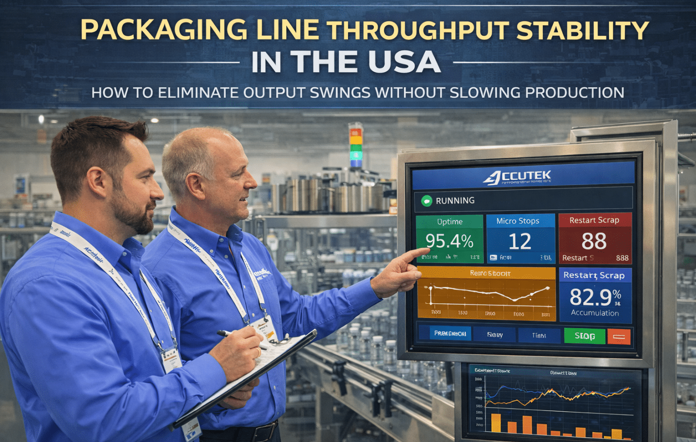 Accutek Engineers monitoring packaging line performance